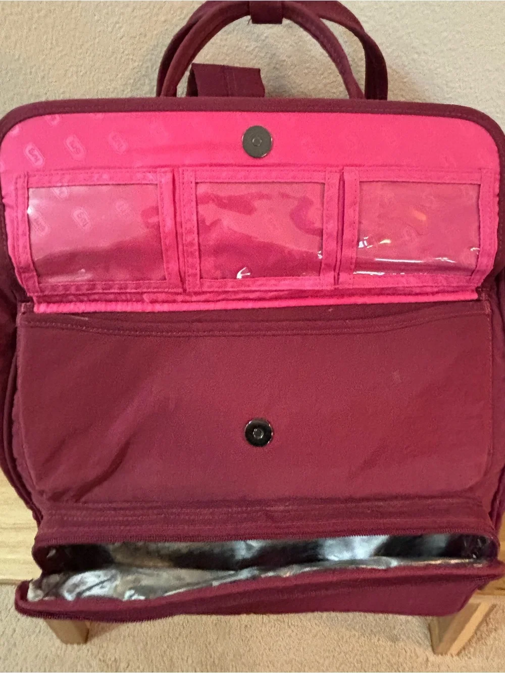 Lug Via - Brushed Cranberry Convertible backpack/Tote/Caryall